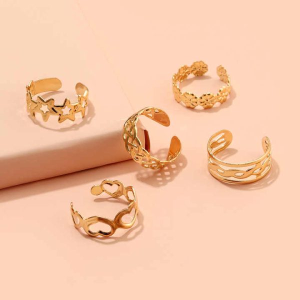 Wholesale Fitted Stainless Steel Silver Gold Diamond Fine Fashion Jewelry Toe Rings Waterproof for Women Feet Piercing Jewelry