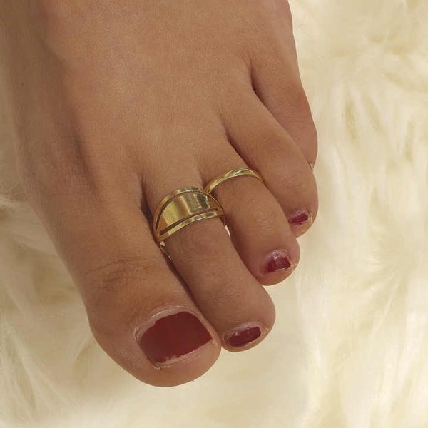 SC Wholesale Adjustable Flower Toe Rings Opening Fashion Sexy Toe Ring Trendy Foot Jewelry for Women