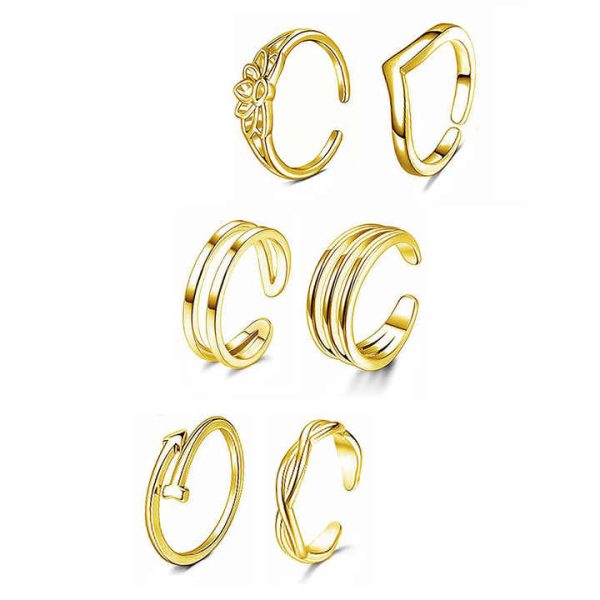 S925 CZ Toe Rings for Women 925 Sterling Silver Toe Ring Hypoallergenic Adjustable Open Rings for Women Summer Jewelry