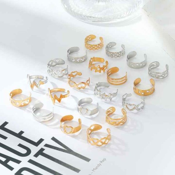 Wholesale Amazon Adjustable Silver & Gold Plated Open Band Rings Summer Beach Toe Rings for Women & Girls Perfect Gift Idea