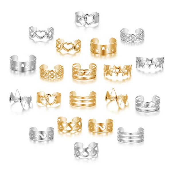 Wholesale Amazon Adjustable Silver & Gold Plated Open Band Rings Summer Beach Toe Rings for Women & Girls Perfect Gift Idea