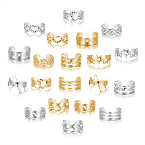 Custom Summer Beach Foot Fine Jewelry 14K Gold Plated Toe Rings for Women Adjustable Band Rings Open Flower Toe Ring