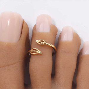 SC Hot Selling Vacational 3pcs Toe Ring Set Fashion Funky Adjustable Rings Summer Vibe Toe Rings for Women