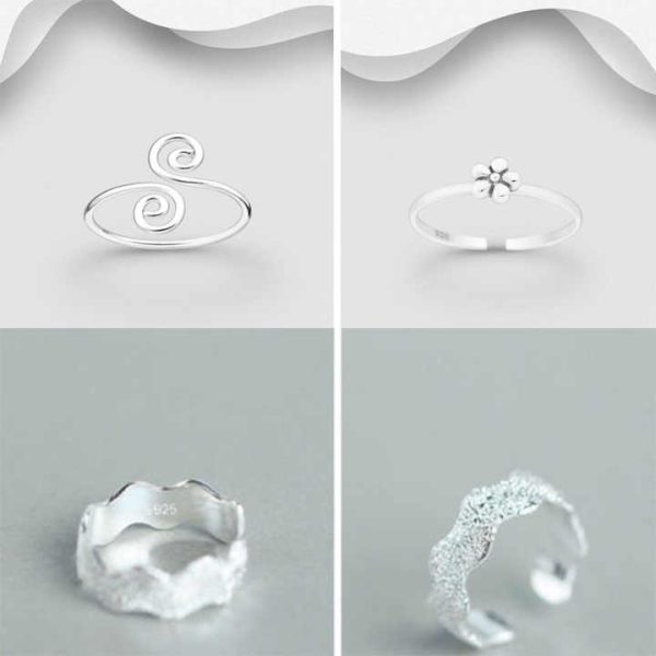 Hot Selling Fine Jewelry Diamond Toe Ring Opening Foot Rings Silver 14k Gold Women Toe Rings Adjustable