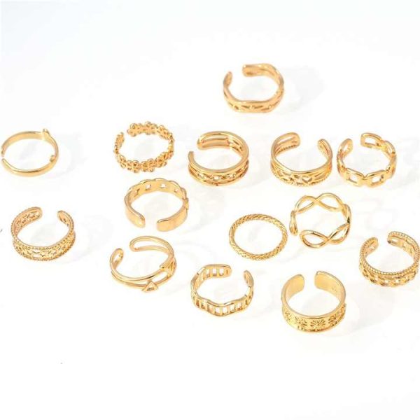 Ins Fashion New Creative Diamond Encrusted Open Nail Ring Niche Design Personality Simple Flower Nail Ring Joint Ring