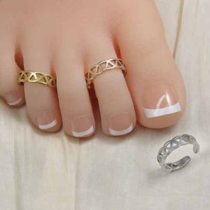 Beach Holiday Style Cross Skull Open Toe Ring Geometric Simple Vintage Foot Decoration Jewelry
