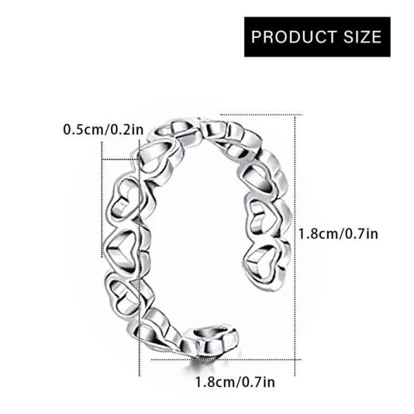 Vintage Geometric Metal Open Knuckle Ring Beach Tail Ring Toe Rings for Women