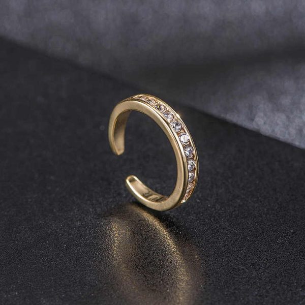 Latest C Shape Zircon Crystal Foot Ring Adjustable Opening Toe Ring for Women Girl Summer Beach Vacation Jewelry Finger Toe Ring