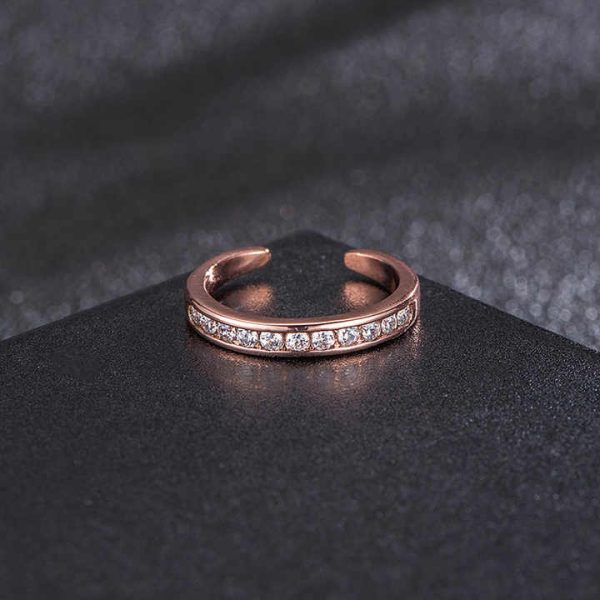 Latest C Shape Zircon Crystal Foot Ring Adjustable Opening Toe Ring for Women Girl Summer Beach Vacation Jewelry Finger Toe Ring