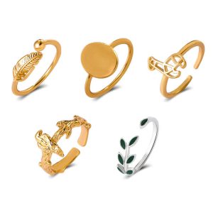 Adjustable Geometric Toe Ring Trendy Summer Beach Jewelry Gold Silver Plated Copper Toe Rings for Women Men