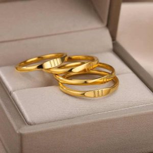 Angel Number 111-999 Engraved Stainless Steel Gold Plated Ring for Women - Hypoallergenic Jewelry Gift