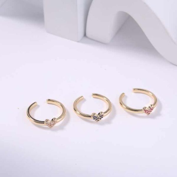 18K Gold 6mm Round Sphere Double Ball Open Adjustable Knuckle Ring Stainless Steel Fashion Jewelry Toe Rings for Women