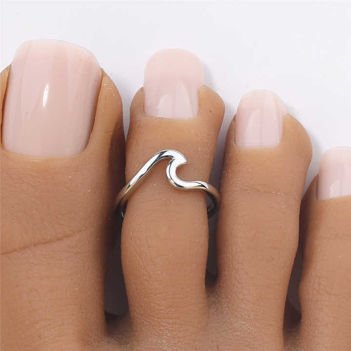 Double Starfish Toe Ring for Women Gold Plated Jewelry Small Size Adjustable Open Tail Stacking Rings Summer Beach Foot Jewelry