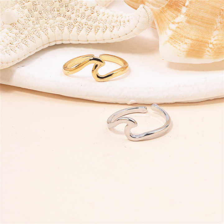 Double Starfish Toe Ring for Women Gold Plated Jewelry Small Size Adjustable Open Tail Stacking Rings Summer Beach Foot Jewelry